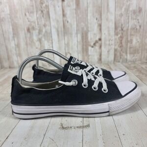 Converse Chuck Taylor All Star Shoreline Black Slip On Sneakers 537081C Womens 8